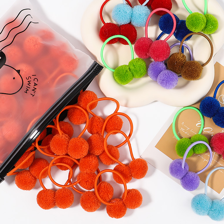Newborn Gift Set - 5/10/20Pcs/Set Solid Double Plush Ball Elastic