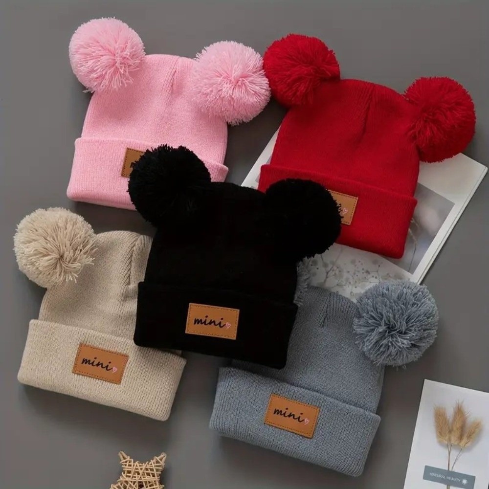 Baby Hat Beanie - Double Ball 0-3 Years Old Infant