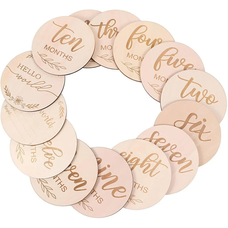 Wooden Wood Chip Month Souveni - Newborn Gift Set review and price