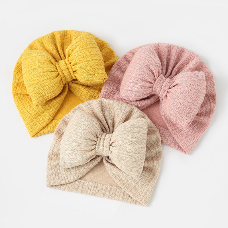 Cute Bowknot Baby Turban Hat S - Baby Hat Beanie review and price
