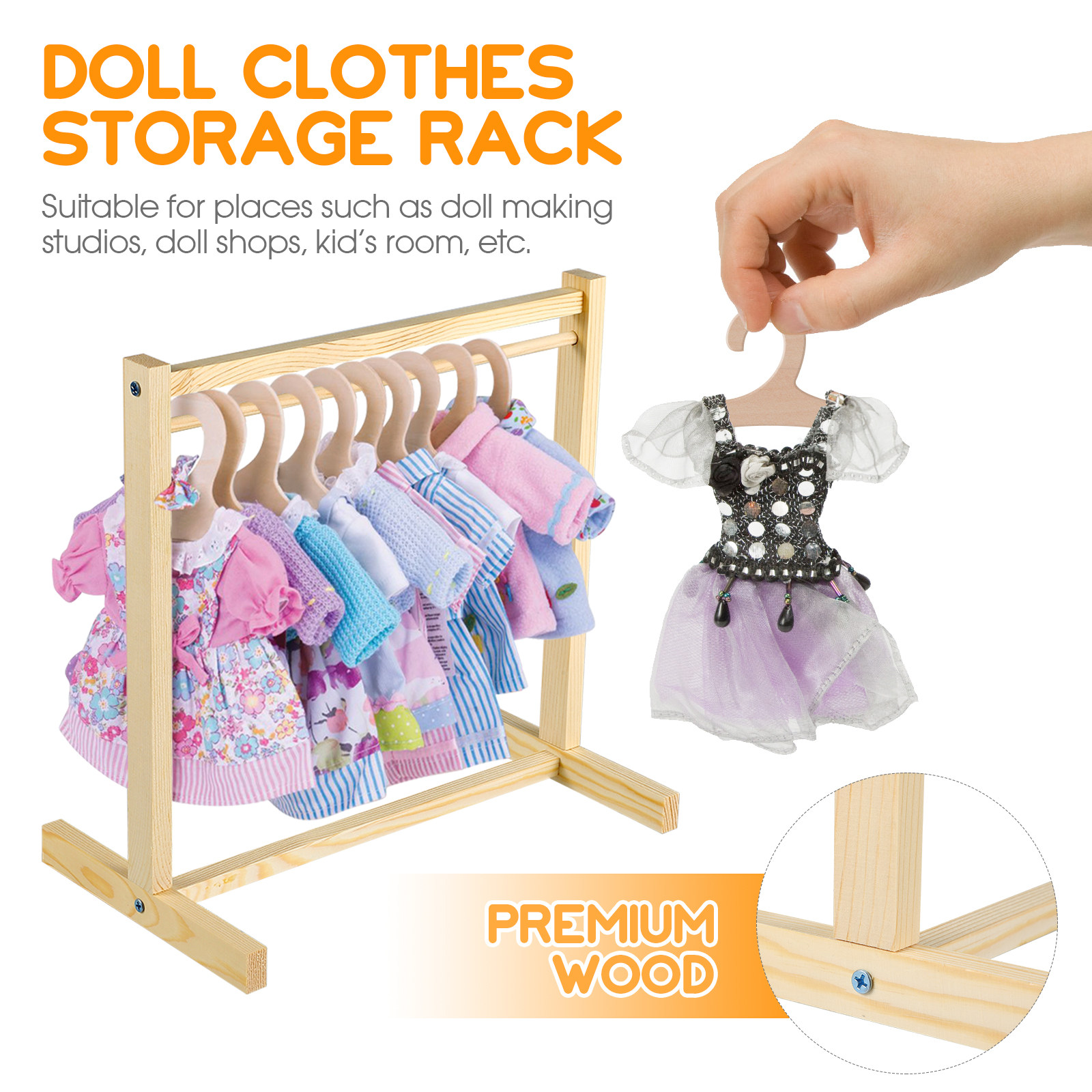 Wood Dress Clothes Hanger Stor - Baby Clothing Display review and price