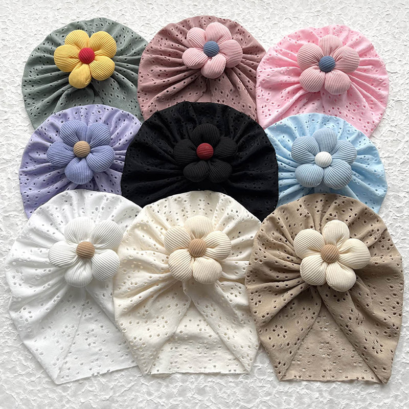 3D Flower Baby Turban Cap Summ - Baby Hat Beanie review and price