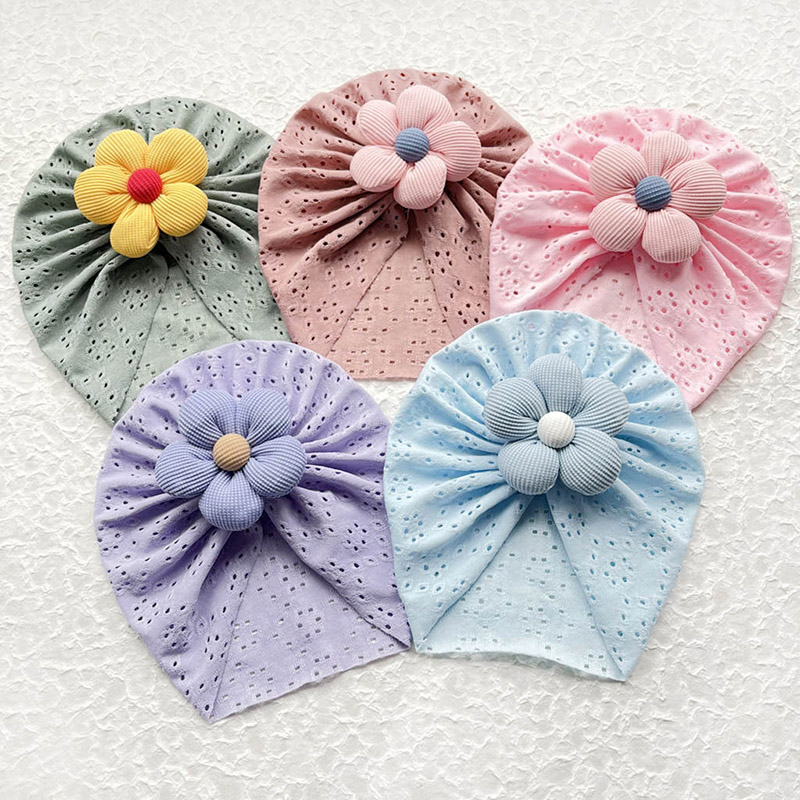 3D Flower Baby Turban Cap Summ - Baby Hat Beanie review and price