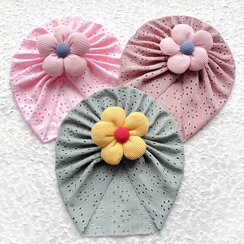 3D Flower Baby Turban Cap Summ - Baby Hat Beanie review and price