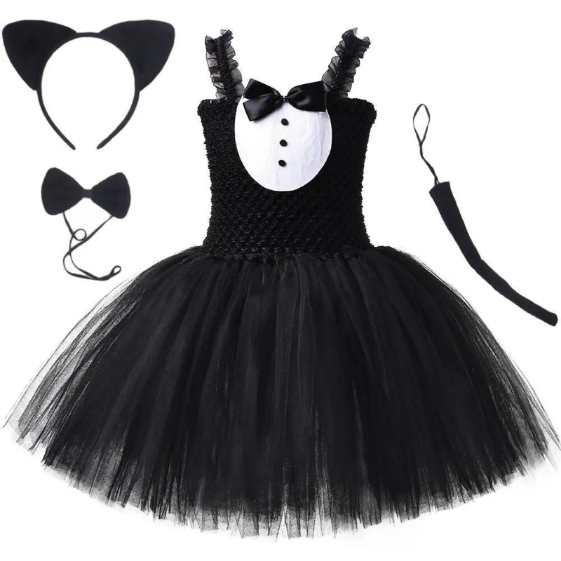 White Black Cat Tutu Dress for - Baby Clothing For Girls review and price