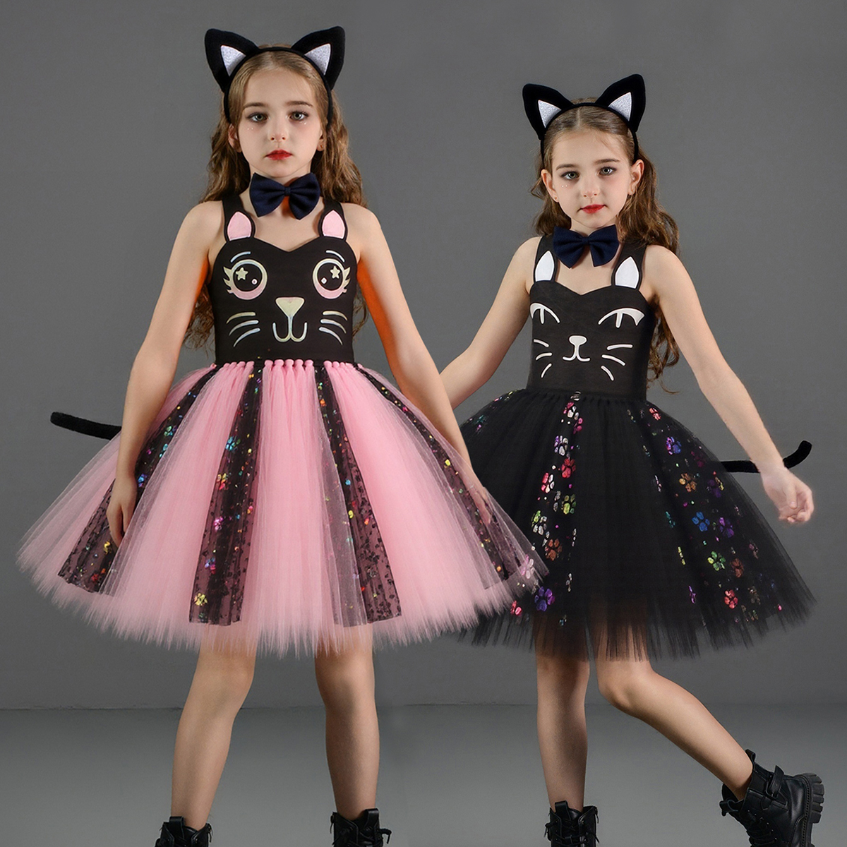 Pink Black Cat Tutu Dress for  - Baby Clothing For Girls review and price