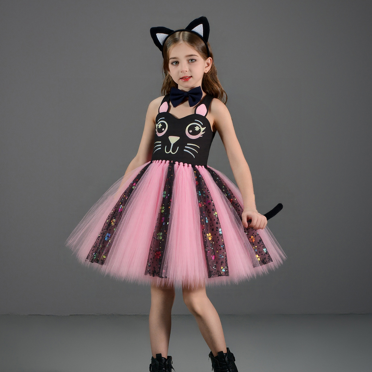 Pink Black Cat Tutu Dress for  - Baby Clothing For Girls review and price