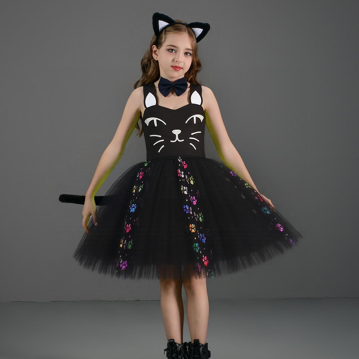 Pink Black Cat Tutu Dress for  - Baby Clothing For Girls review and price