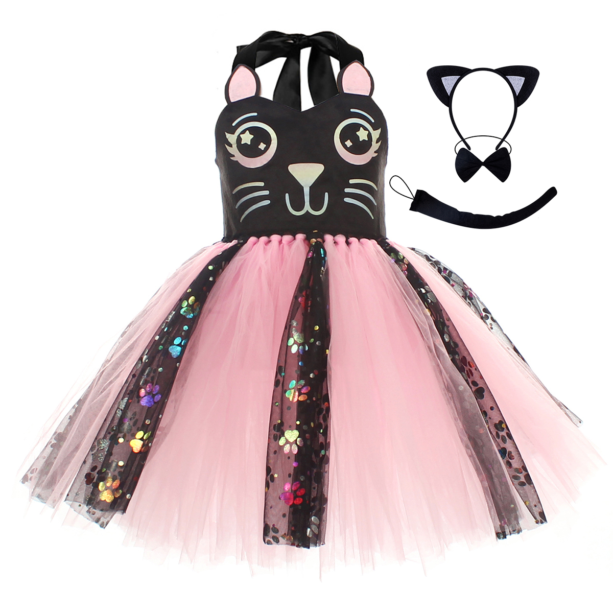 Pink Black Cat Tutu Dress for  - Baby Clothing For Girls review and price