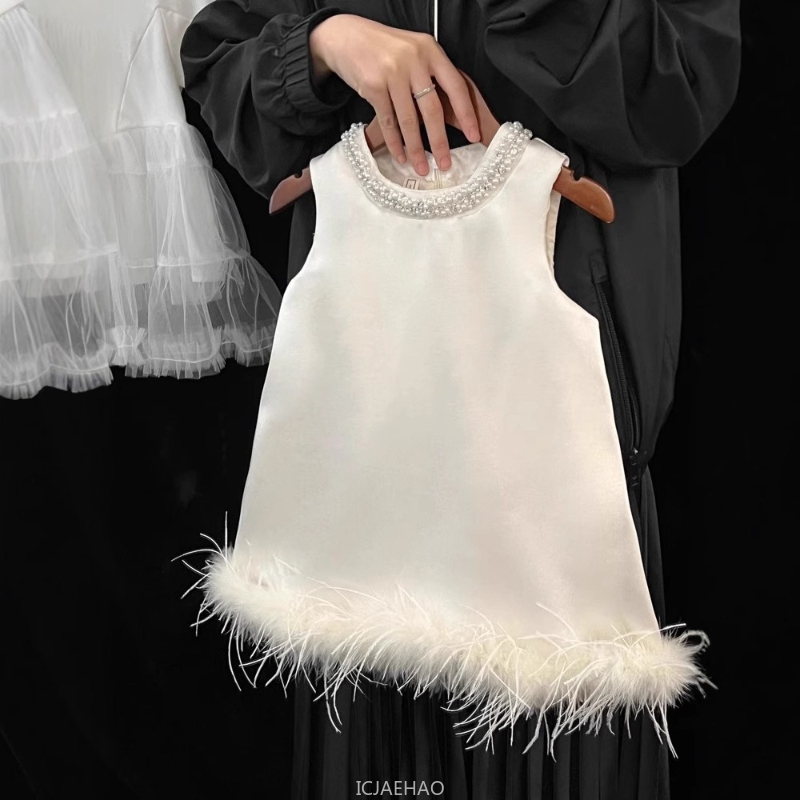 2025 New Girls Satin Feather P - Baby Clothing For Girls review and price
