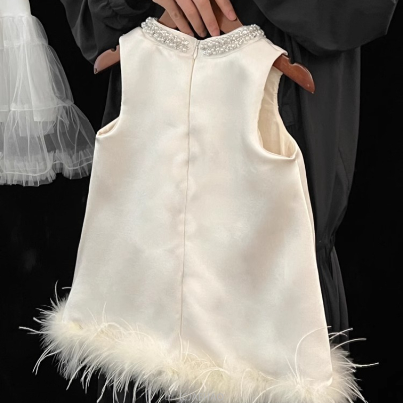 2025 New Girls Satin Feather P - Baby Clothing For Girls review and price