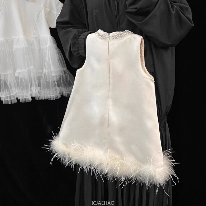 2025 New Girls Satin Feather P - Baby Clothing For Girls review and price