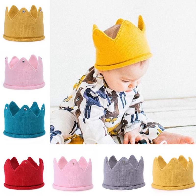 Knitted Crown Baby Headband Ha - Baby Hat Beanie review and price